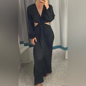 H&M Black Maxi Dress Cut-Out